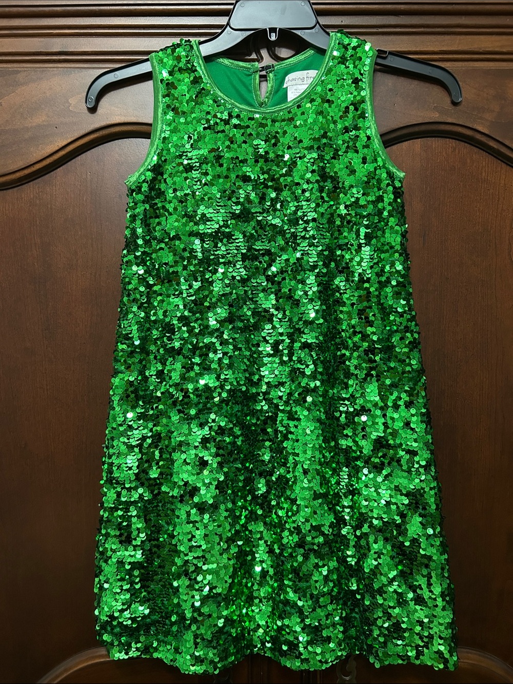 Girls Chasing Fireflies Green Sequin Dress